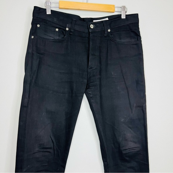 Gustin #286 Black x Black Slim Selvedge Denim Jeans 33 - Picture 5 of 12